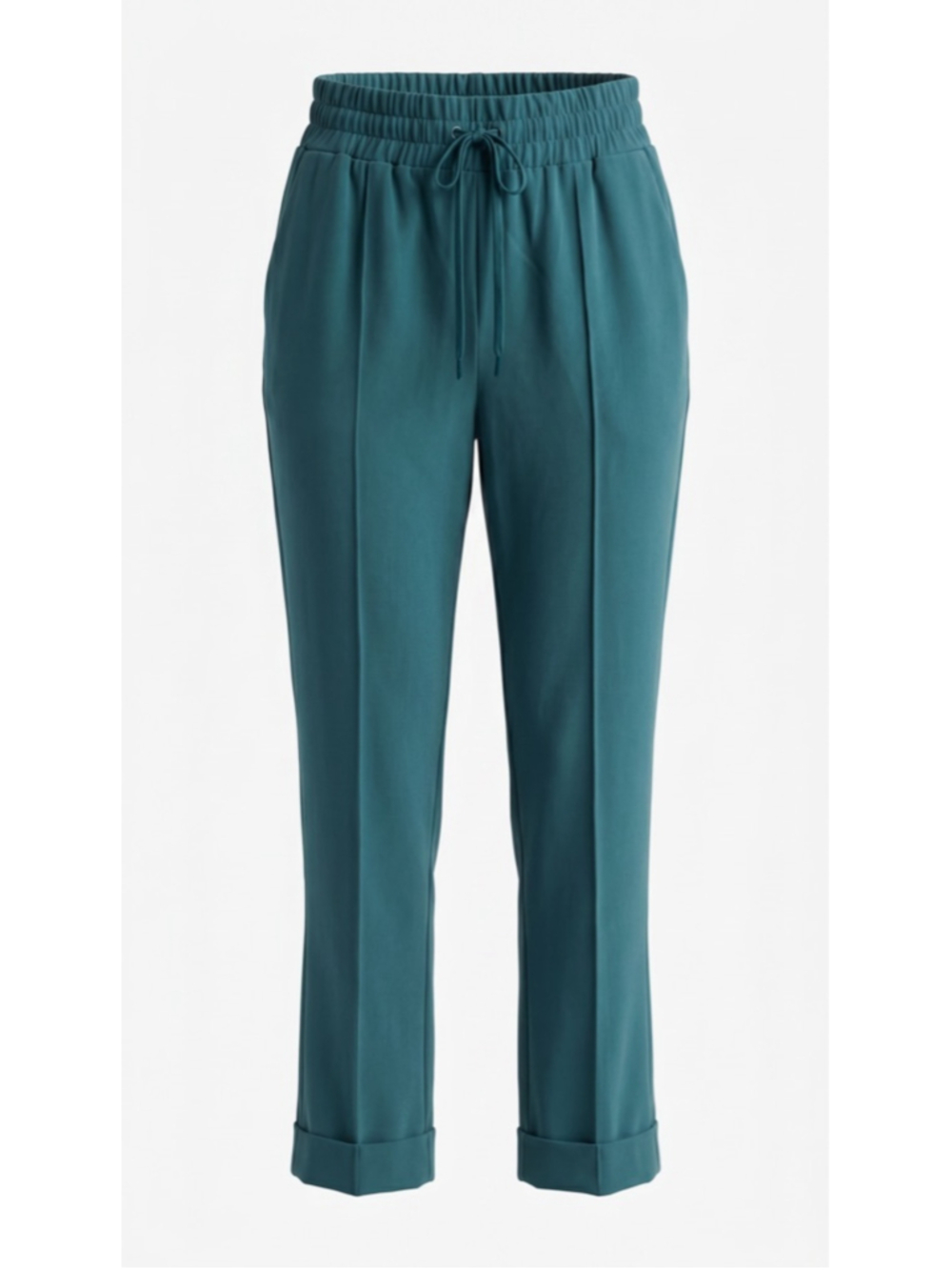 Cinq à Sept Everly Cuffed Ankle Drawstring Pants, Green Onyx, NWT